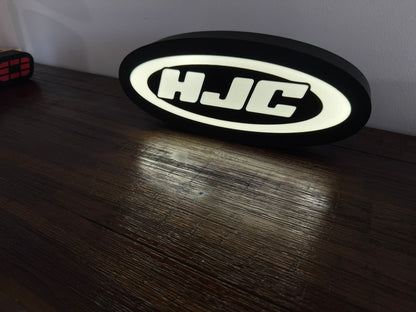 HJC - Helmet Logo - LED Light Up Artwork / Illuminated Wall Sign Display