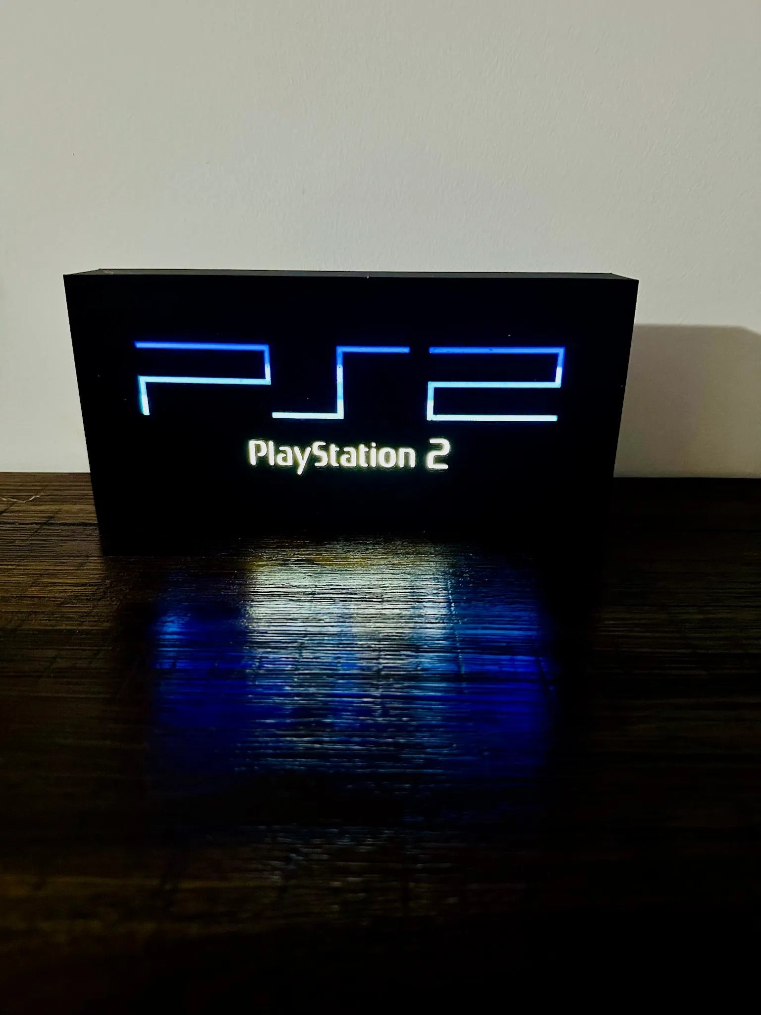 Sony Playstation 2 Logo - Original PS2 Colours - Light Up Wall Art - USB Power