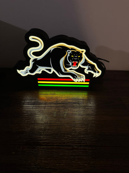 Penrith Panthers NRL Team Logo - Light Box / Night Light