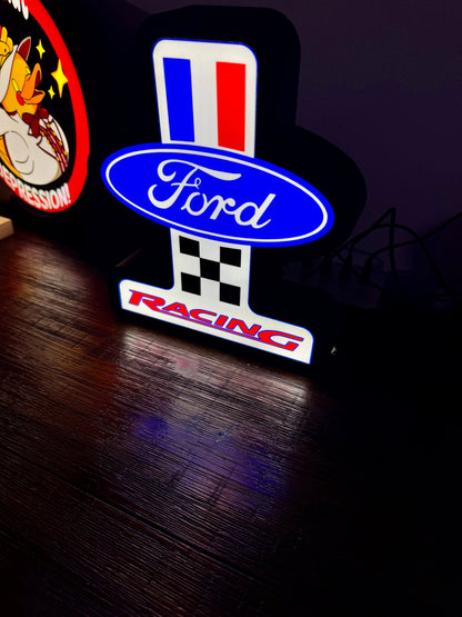 Ford Racing Logo - Light up sign - USB Powered