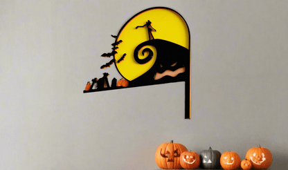 Nightmare Before Christmas Inspired Door Corner Decoration - Glow in the Dark - Michael's 3D World