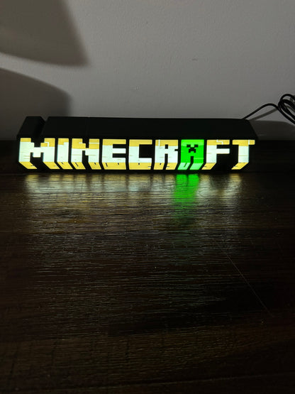 Minecraft Logo - Full Size LED Lit Light Box / Night Light