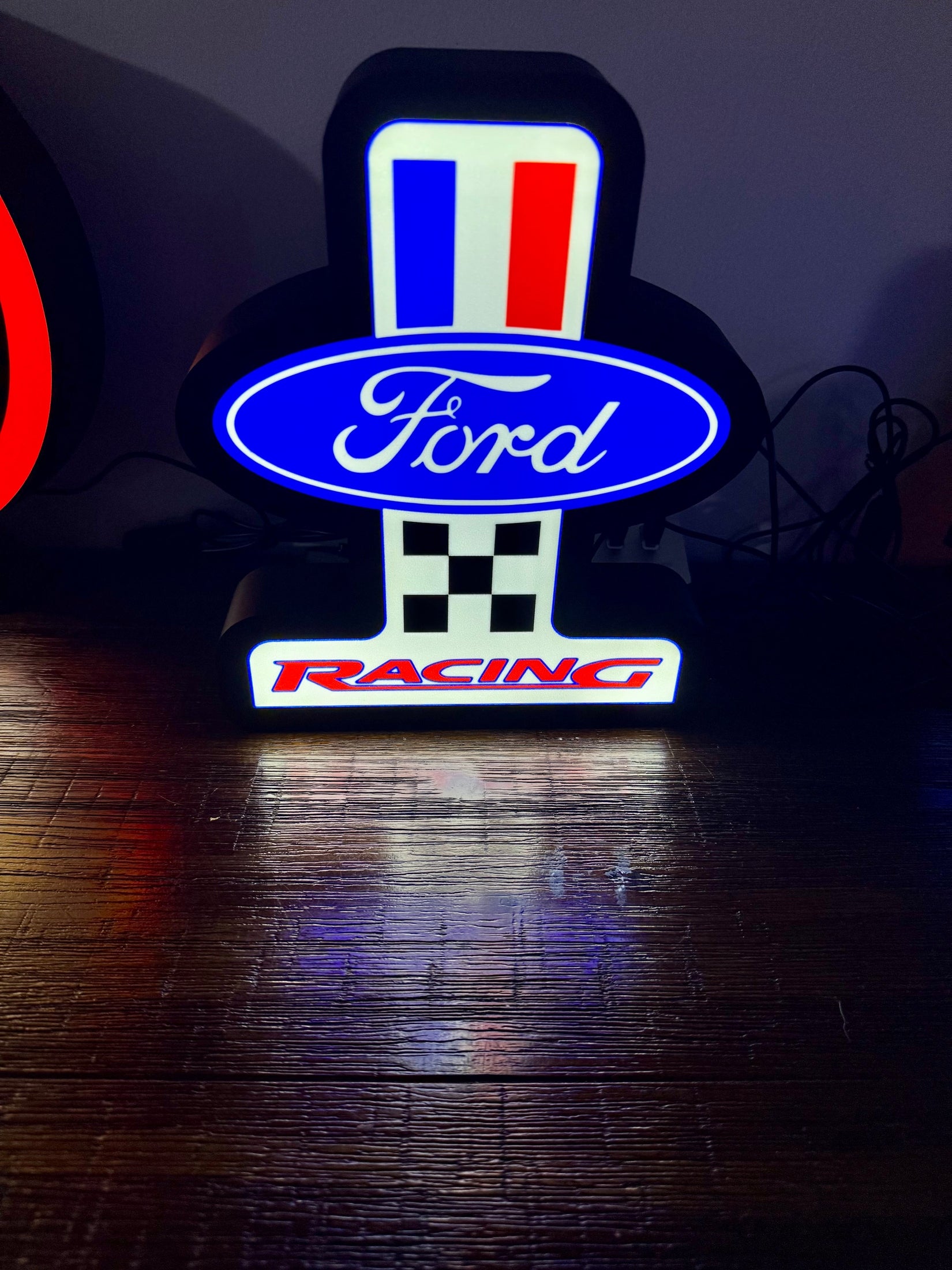 Ford Racing Logo - Light up sign - USB Powered