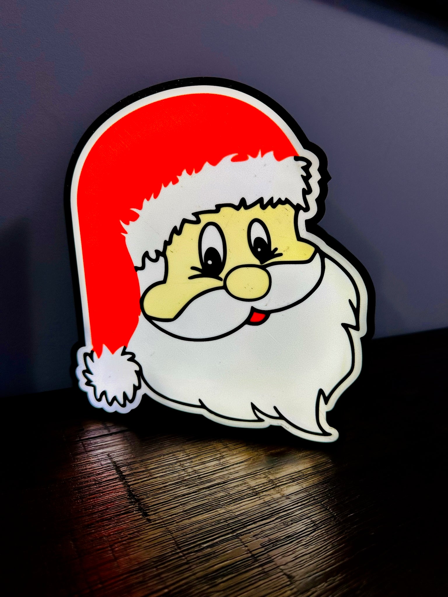 Jolly Santa Face Christmas Light Up Decoration / Wall Art - USB Powered