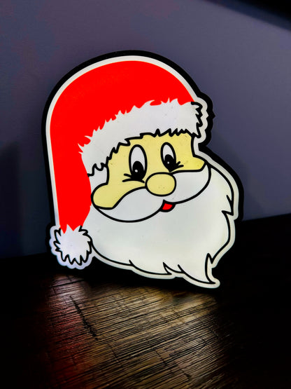 Jolly Santa Face Christmas Light Up Decoration / Wall Art - USB Powered