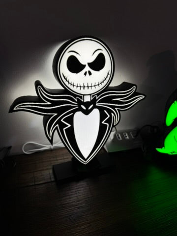 Jack Skellington - Halloween - Light Up Sign / LED Night Light - Nightmare Before Christmas