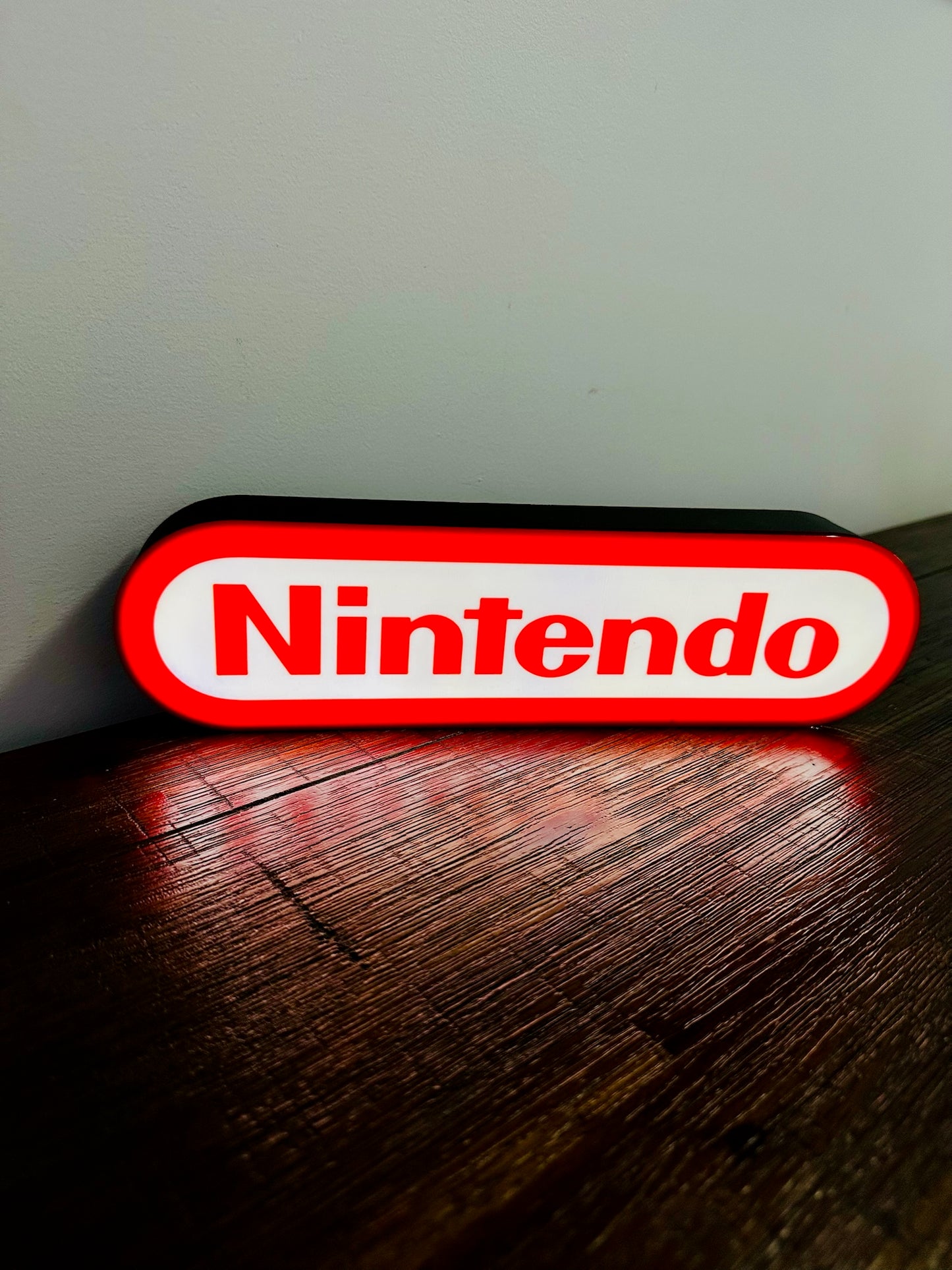 Nintendo Logo LED Light-Up Display Sign - Illuminate Your Gaming Space! 🎮