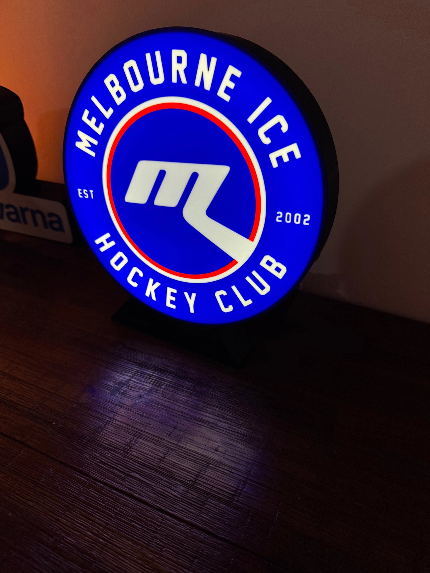 Melbourne Ice - Ice Hockey Team - LED Light Up Logo/Sign
