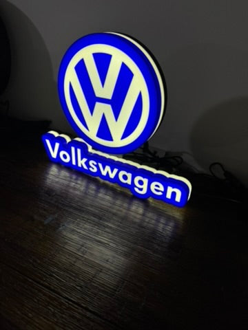 Volkswagon Logo VW - LED Light Up Artwork / Wall Art / Sign