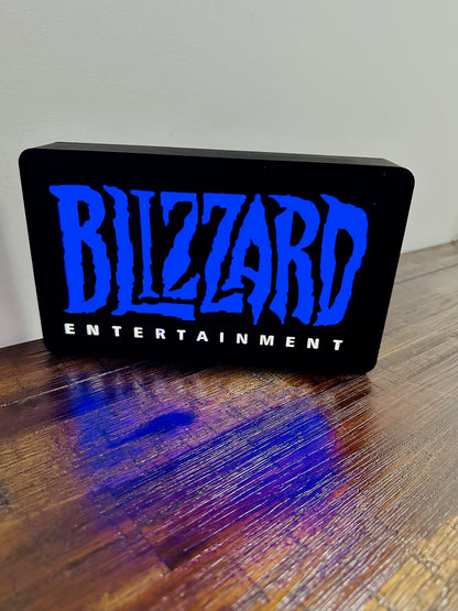 Blizzard Entertainment: Vivid blue light up sign / wall art