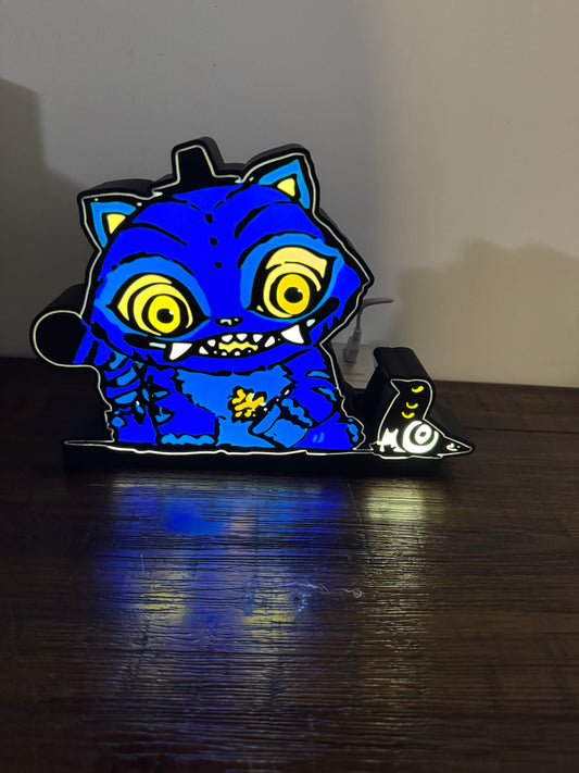 KPOP Demon Hunters KDH - Derpy & Bird Fan Art LED Illuminated Wall Sign - USB Powered Display