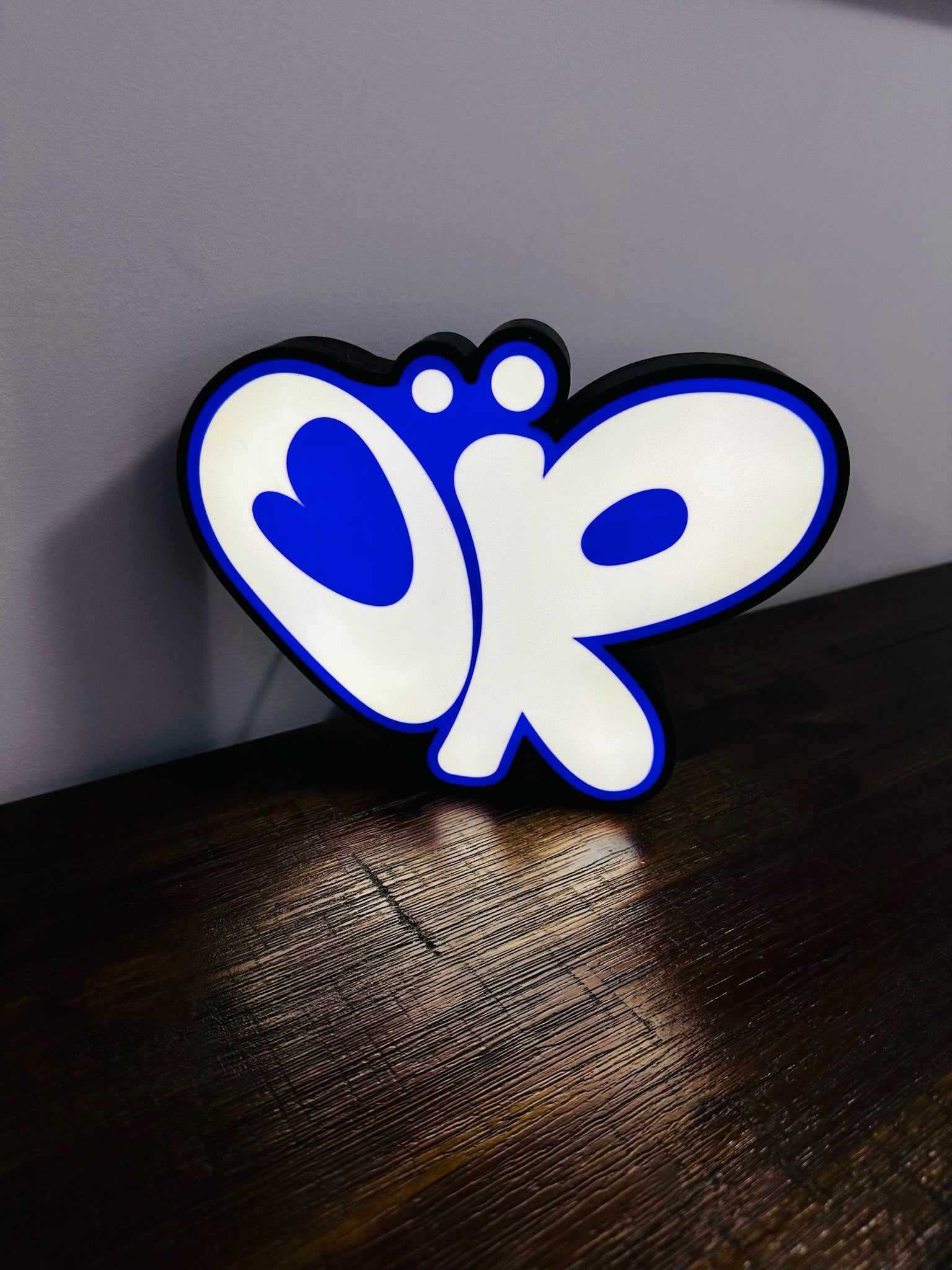 Light Up Sign: Olivia Rodrigo - Purple Heart Logo - USB Powered LED Art