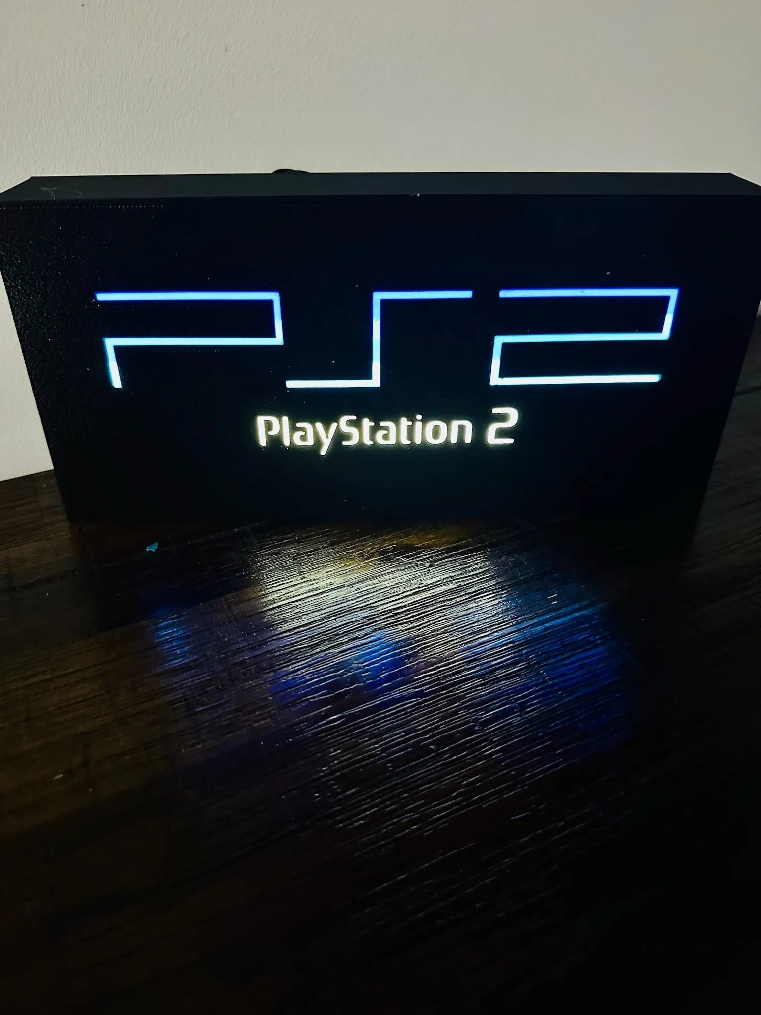 Sony Playstation 2 Logo - Original PS2 Colours - Light Up Wall Art - USB Power