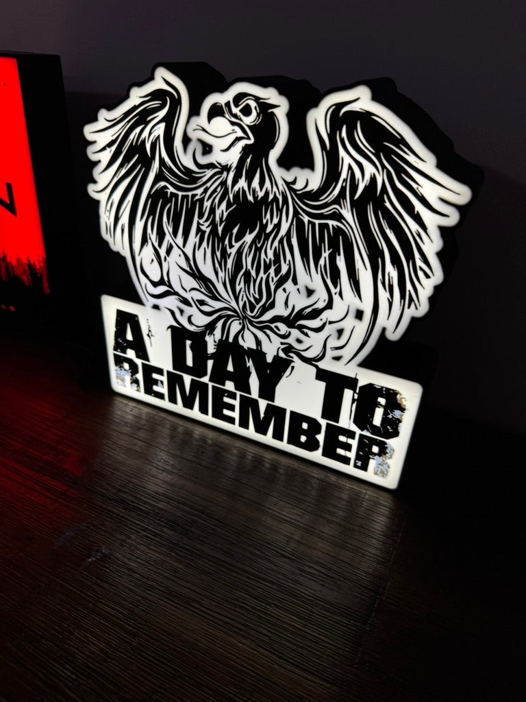 ADTR - A Day To Remember Phoenix Band Logo - LED Light / Light Up Wall Art