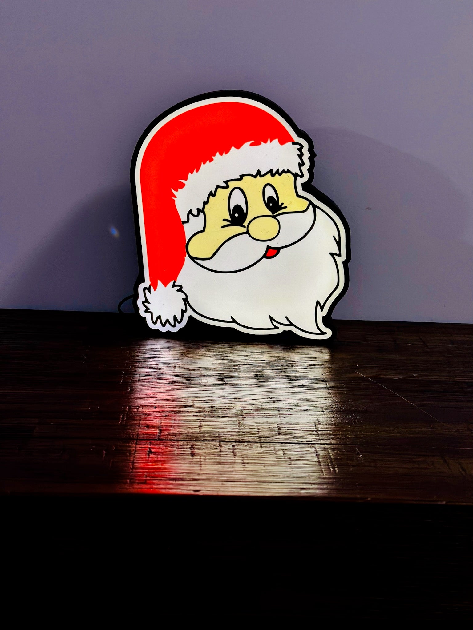 Jolly Santa Face Christmas Light Up Decoration / Wall Art - USB Powered