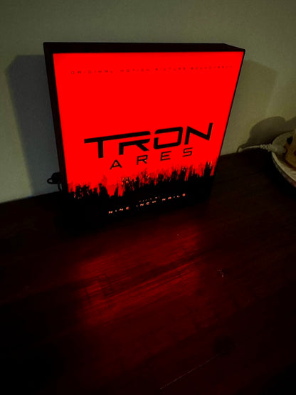 Tron Ares & NIN Soundtrack Cover LED Illuminated Wall Sign - USB Powered Display