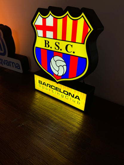Barcelona Sporting Club Logo - Football Team LED Light Up Logo/Sign