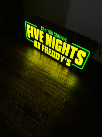 Can You Survive Five Nights at Freddy's - USB Light Up Sign / Night light FNAF
