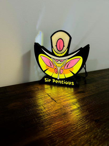 Light Up USB Powered Sir Pentious - Hazbin Hotel Fan Favourite Wall Art