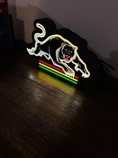 Penrith Panthers NRL Team Logo - Light Box / Night Light