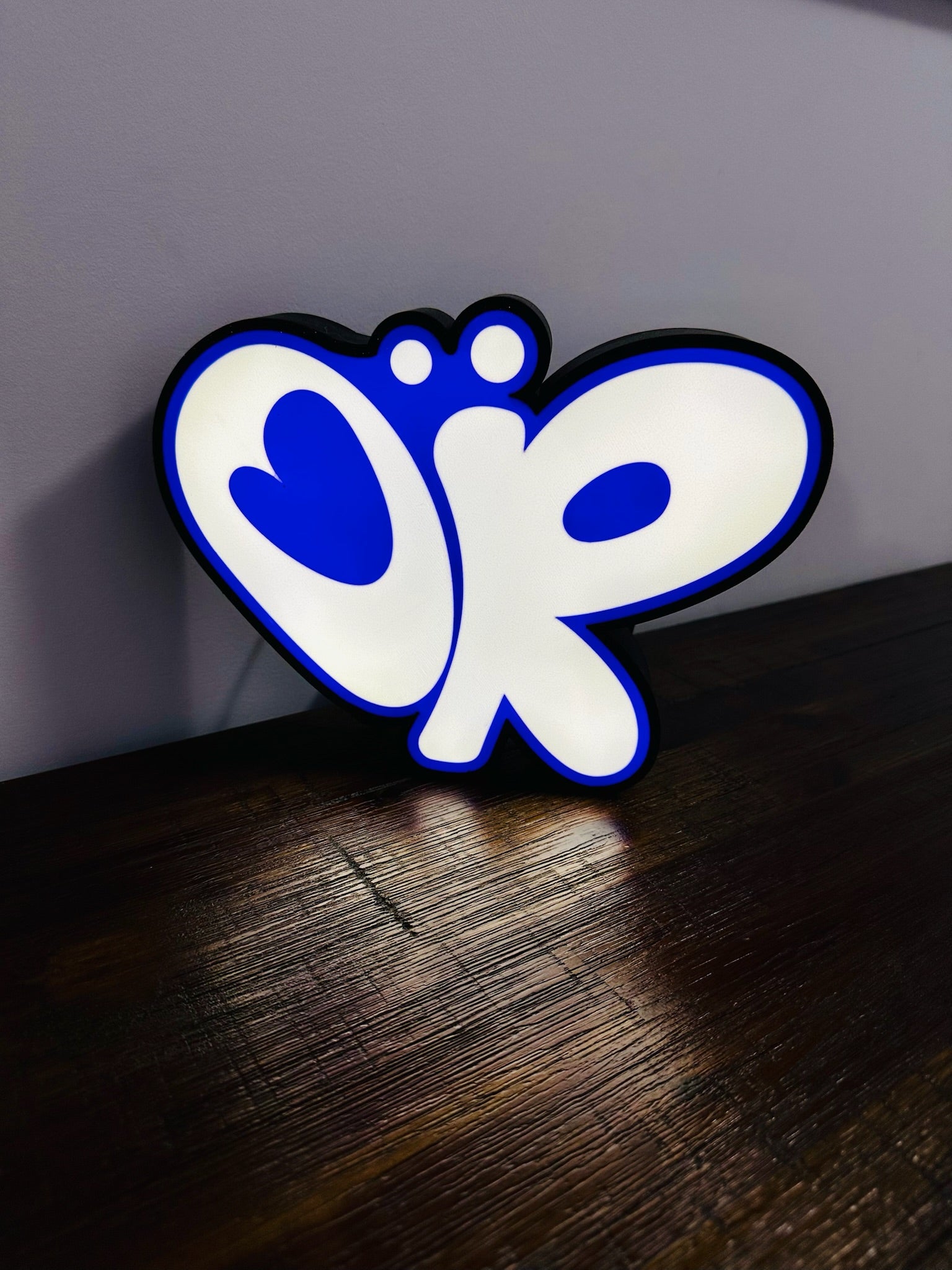 Light Up Sign: Olivia Rodrigo - Purple Heart Logo - USB Powered LED Art