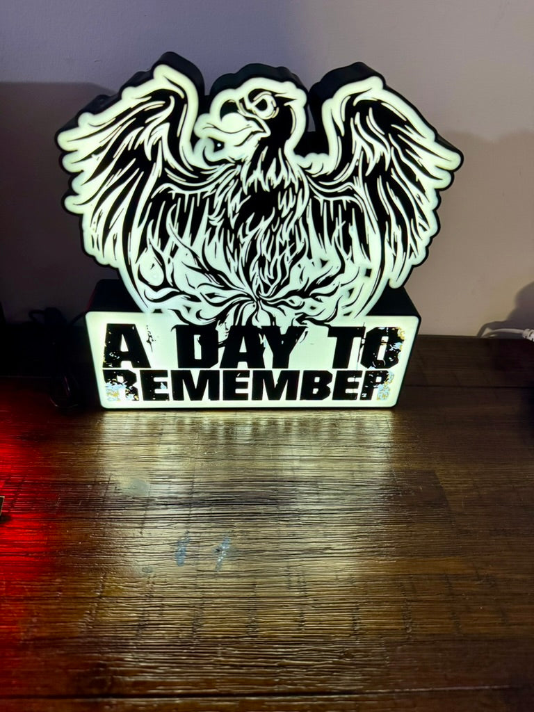 ADTR - A Day To Remember Phoenix Band Logo - LED Light / Light Up Wall Art