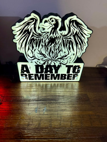 ADTR - A Day To Remember Phoenix Band Logo - LED Light / Light Up Wall Art
