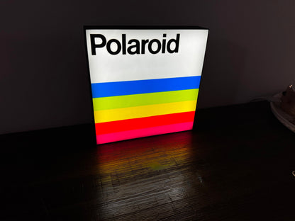 Vintage Polaroid Logo - Light Up Artwork / Wall Art / Sign
