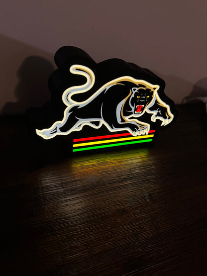 Penrith Panthers NRL Team Logo - Light Box / Night Light