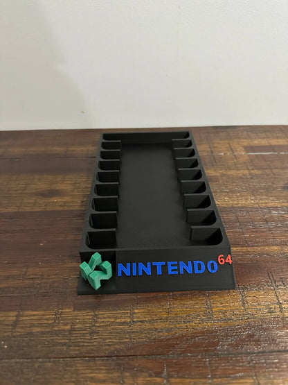 Nintendo 64 Game Holder - With 3D N64 Logo & Coloured Text - Holds 9 Games - Michael's 3D World