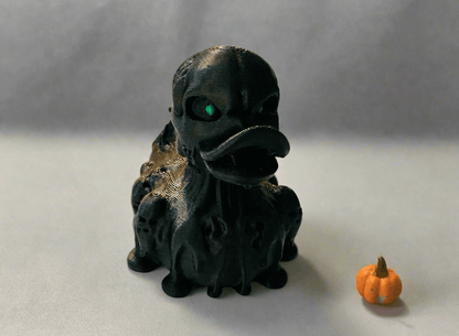 Halloween Duck! Black and wet-look finish and green eyes! - Michael's 3D World