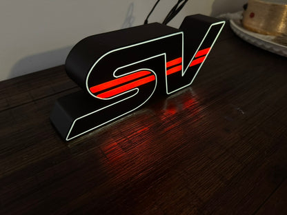 Holden VL SV / SV88 Injection Badge Logo - Light Up Artwork / Illuminated Wall Art / LED Display