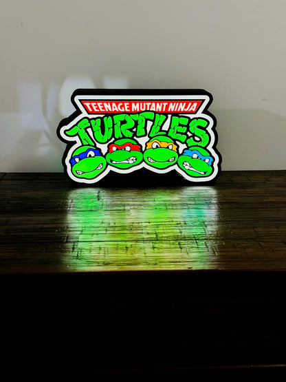 TMNT - Teenage Mutant Ninja Turtles - With Faces - Night Light / Light Box / Light Up Wall Art
