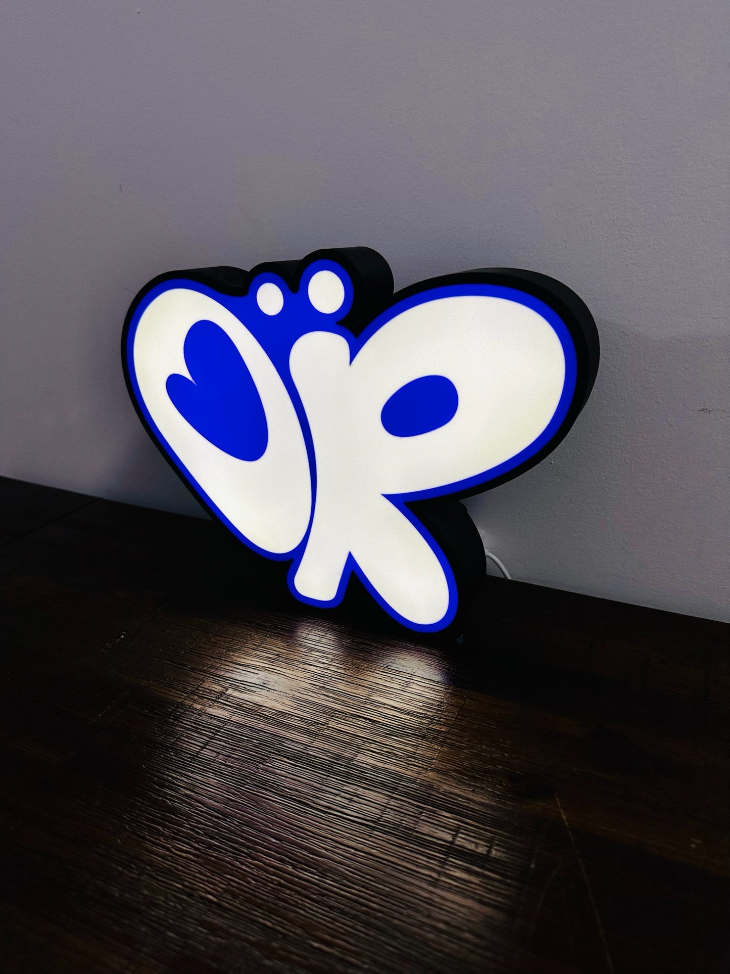 Light Up Sign: Olivia Rodrigo - Purple Heart Logo - USB Powered LED Art