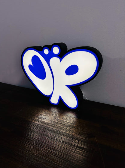 Light Up Sign: Olivia Rodrigo - Purple Heart Logo - USB Powered LED Art
