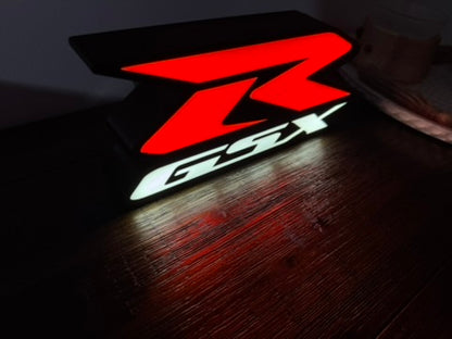GSX-R Suziki Motorcycles - LED Light Up Artwork / Illuminated Wall Sign Display