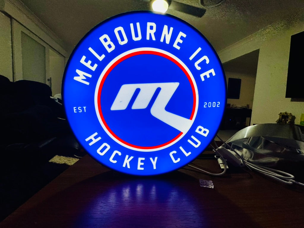 Melbourne Ice - Ice Hockey Team - LED Light Up Logo/Sign