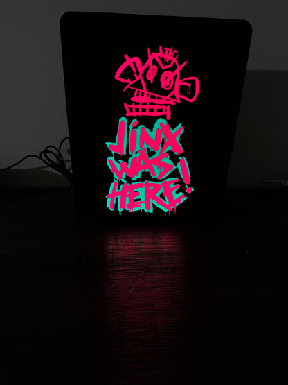 Arcane: Jinx was here graffiti- Bright light up LED Night Light