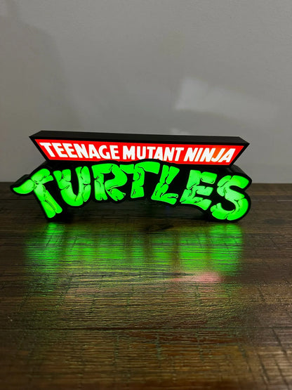 TMNT - Teenage Mutant Ninja Turtles - Logo - Night Light / Light Box / Light Up Wall Art - Michael's 3D World