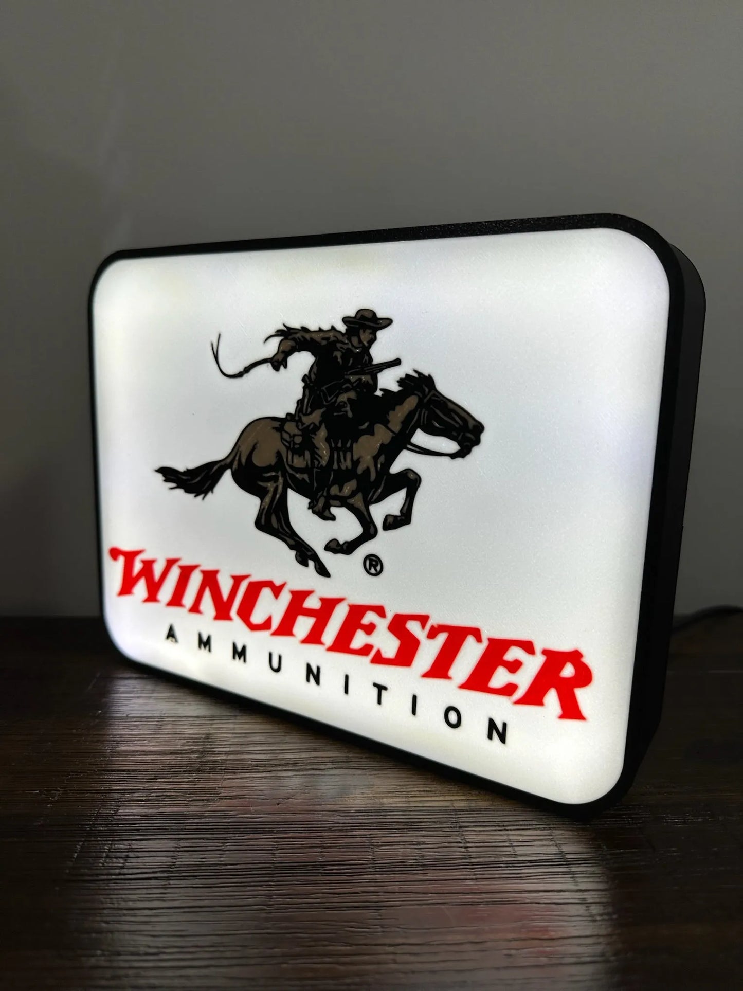 Light Up USB Powered Winchester Ammunition - Logo Wall Art - Michael's 3D World