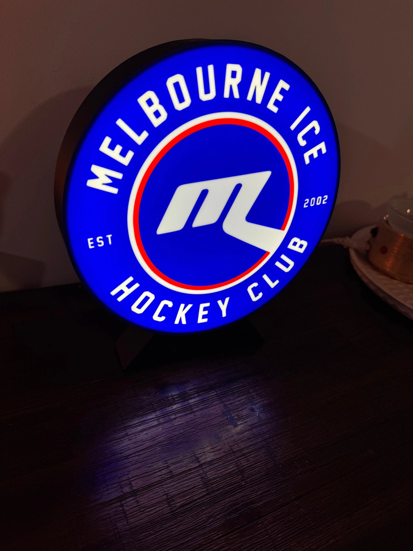 Melbourne Ice - Ice Hockey Team - LED Light Up Logo/Sign