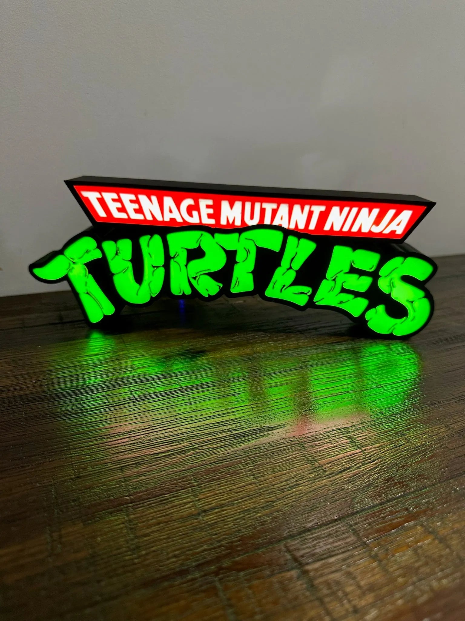 TMNT - Teenage Mutant Ninja Turtles - Logo - Night Light / Light Box / Light Up Wall Art - Michael's 3D World