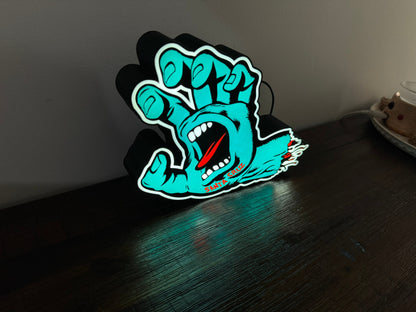 Santa Cruz - Light Up Logo - Screaming Hand - USB Powered