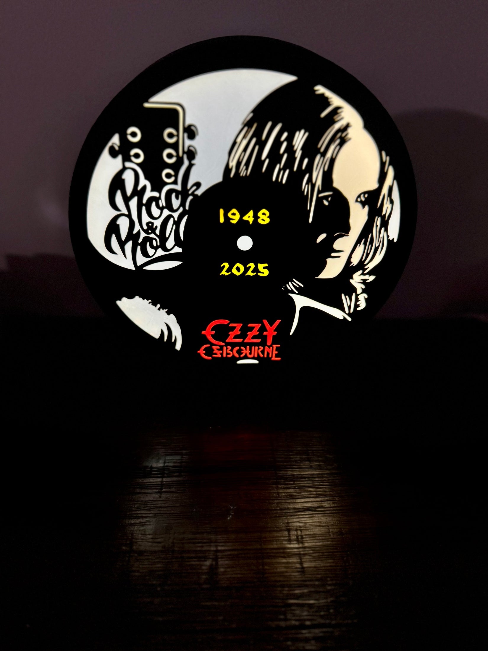 LED Light-Up Sign: Ozzy Osbourne Tribute 🎸 - RIP 2025 Rock & Roll