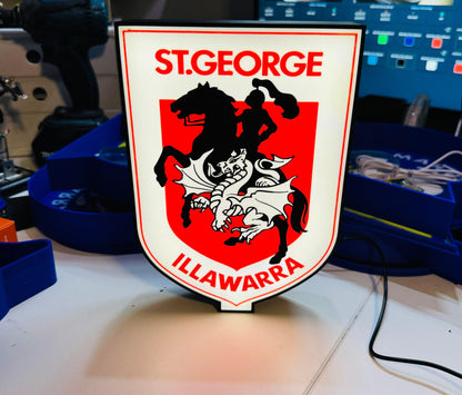 Illawarra St. George Dragons NRL Team Logo - Light Box / Night Light - Michael's 3D World