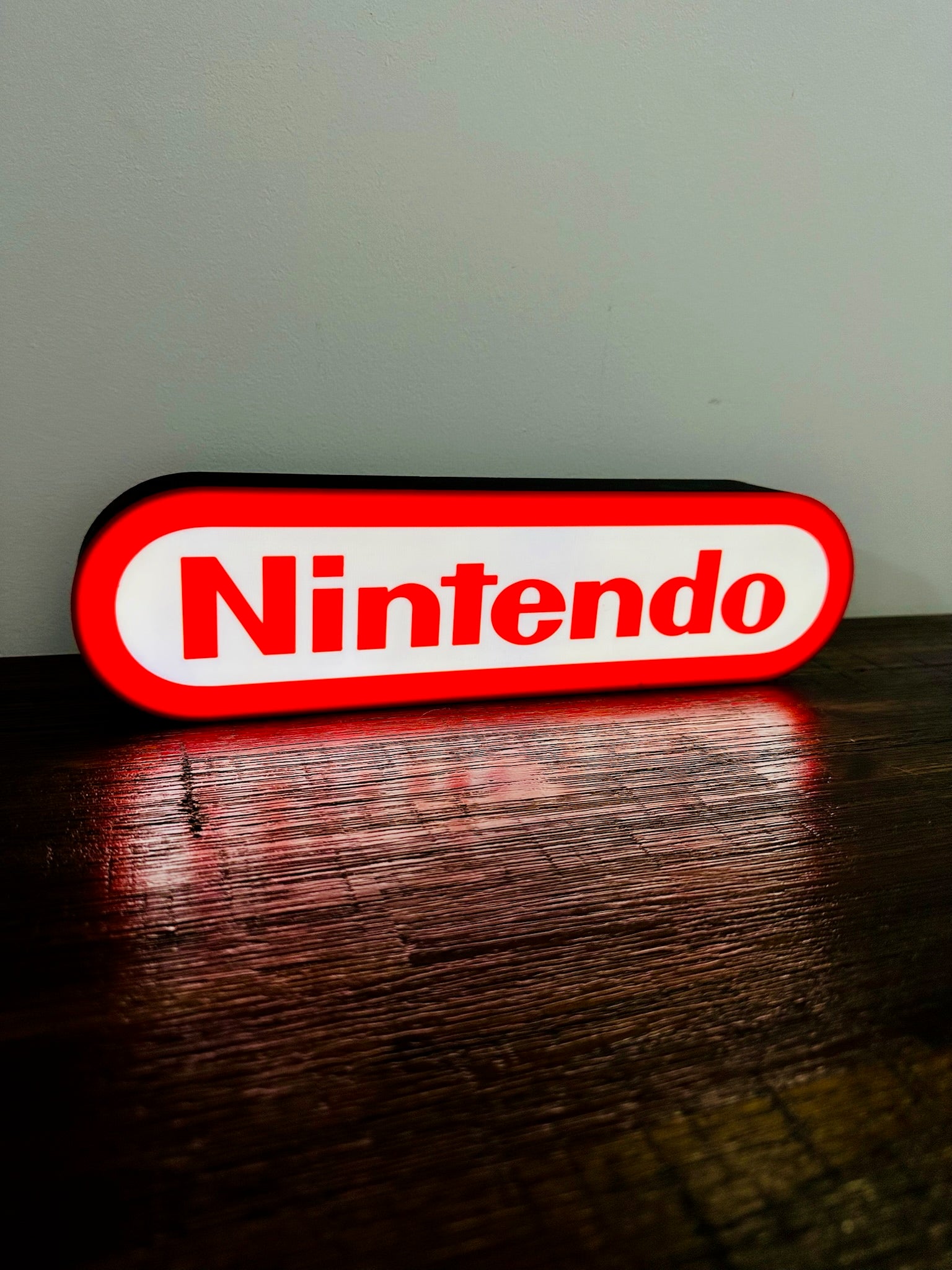 Nintendo Logo LED Light-Up Display Sign - Illuminate Your Gaming Space! 🎮