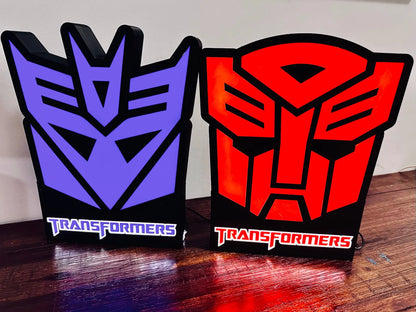 Transformers: Decepticon and Autobots Logos - Light up signs!