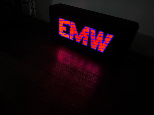 EMW - Extreme Modified Wrestling - Light Up Artwork / Wall Art / Sign