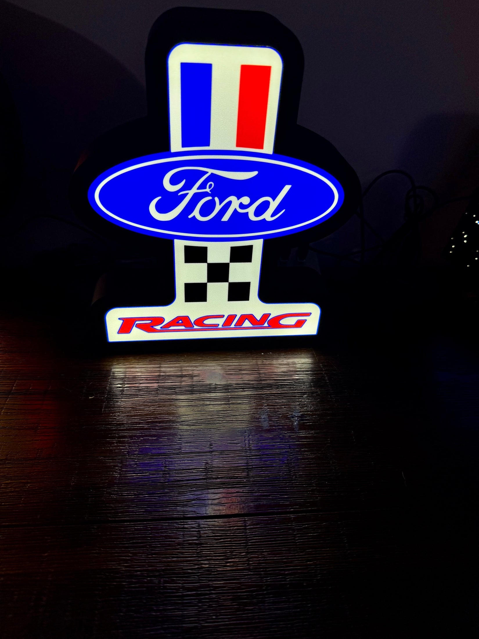 Ford Racing Logo - Light up sign - USB Powered