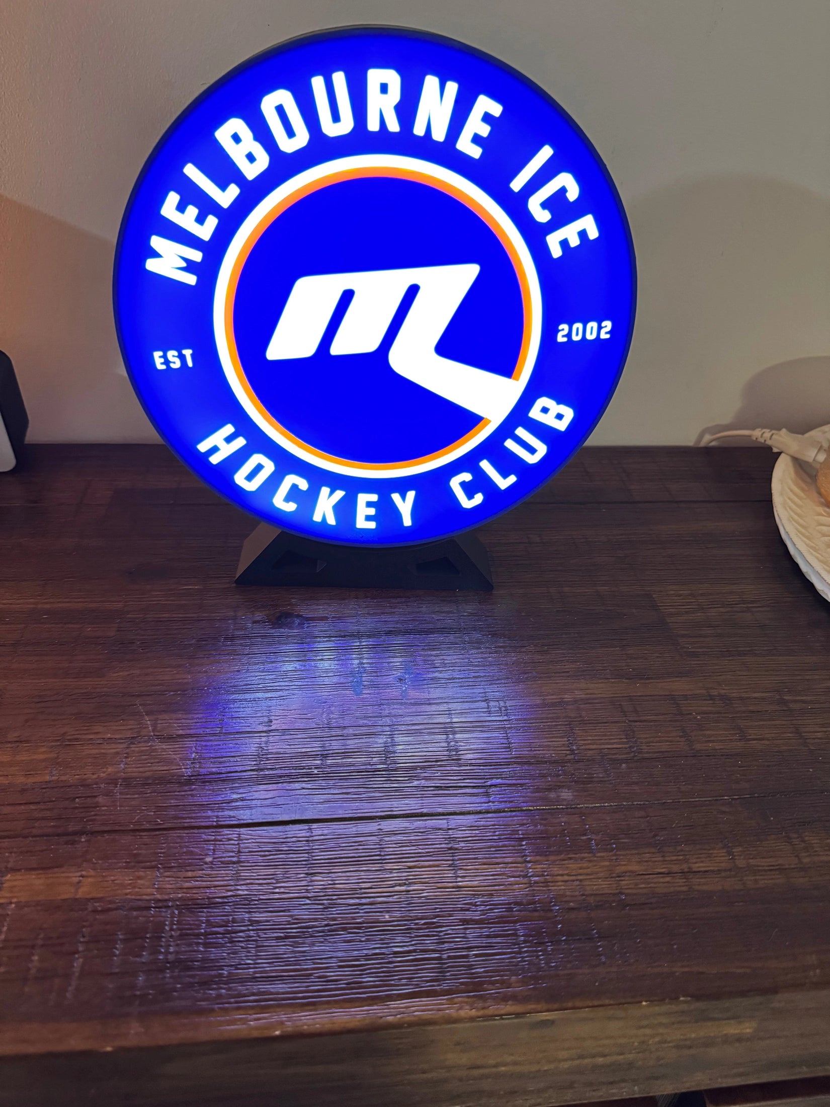 Melbourne Ice - Ice Hockey Team - LED Light Up Logo/Sign